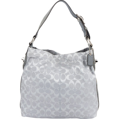 Coach Monogram Signature Zoe Hobo Shoulder Bag - vintageandkickz