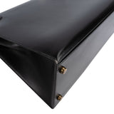 Hermès Noir Boxcalf Kelly 35 Sellier Handbag