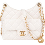 Chanel Quilted Leather Small Wavy CC Crossbody Bag