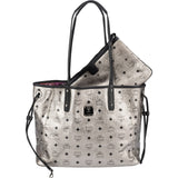 MCM Monogram Visetos Metallic Liz Reversible Shopper Shoulder Bag