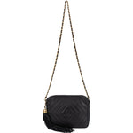 Chanel Quilted Lambskin Chevron Camera Crossbody Bag - vintageandkickz