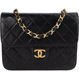 Chanel Quilted Lambskin 24K Gold Single Flap Shoulder Bag