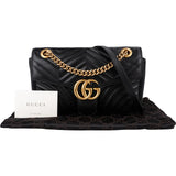 Gucci Matelassé Leather GG Marmont Medium Shoulder Crossbody Bag