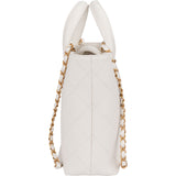 [Chanel Stitching Caviar Leather Small Bowling Handbag