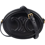 Celine Leather Cuir Triomphe Oval Purse Crossbody Bag - vintageandkickz