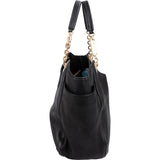 Salvatore Ferragamo Pebbled Leather Gancini Tote Shoulder Bag