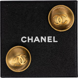 Chanel Vintage CC Emblem Round 1994 Clip-On Earrings