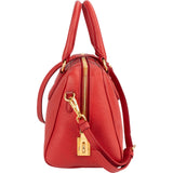 Prada Red Vitello Daino Leather Duffle Handbag