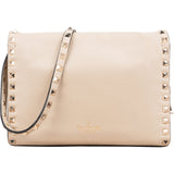 Valentino Garavani Grained Leather Rockstud Flap Crossbody Bag