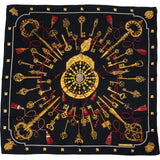 Hermès Les Clés Silk 90 Scarf Tuch