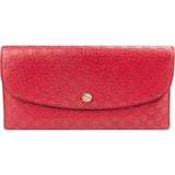 Gucci Red Microguccissima Leather Flap Continental Wallet
