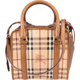 Burberry Haymarket Check Small Dinton Cube Drawstring Handbag