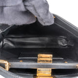 Fendi Black Leather Peekaboo Small Handbag