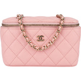 Chanel Quilted Caviar Leather Vanity Case Crossbody Bag
