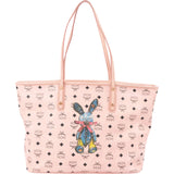 MCM Monogram Visetos Rabbit Reversible Liz Shopper Tote Bag