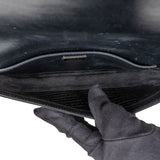 Prada Black Brushed Patent Leather Femme Shoulder Bag