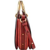 Chloé Suede & Leather Metal Handle Small Pixie Crossbody Handbag