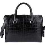 Yves Saint Laurent Croc-Embossed Leather Avec Briefcase Shoulder Handbag