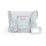 Balenciaga Light Blue Pebbled Leather City Clutch