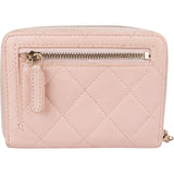 Chanel Quilted Caviar Leather Zipped Small Wallet