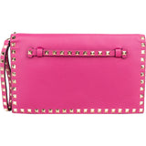 Valentino Garavani Pink Leather Rockstud Clutch