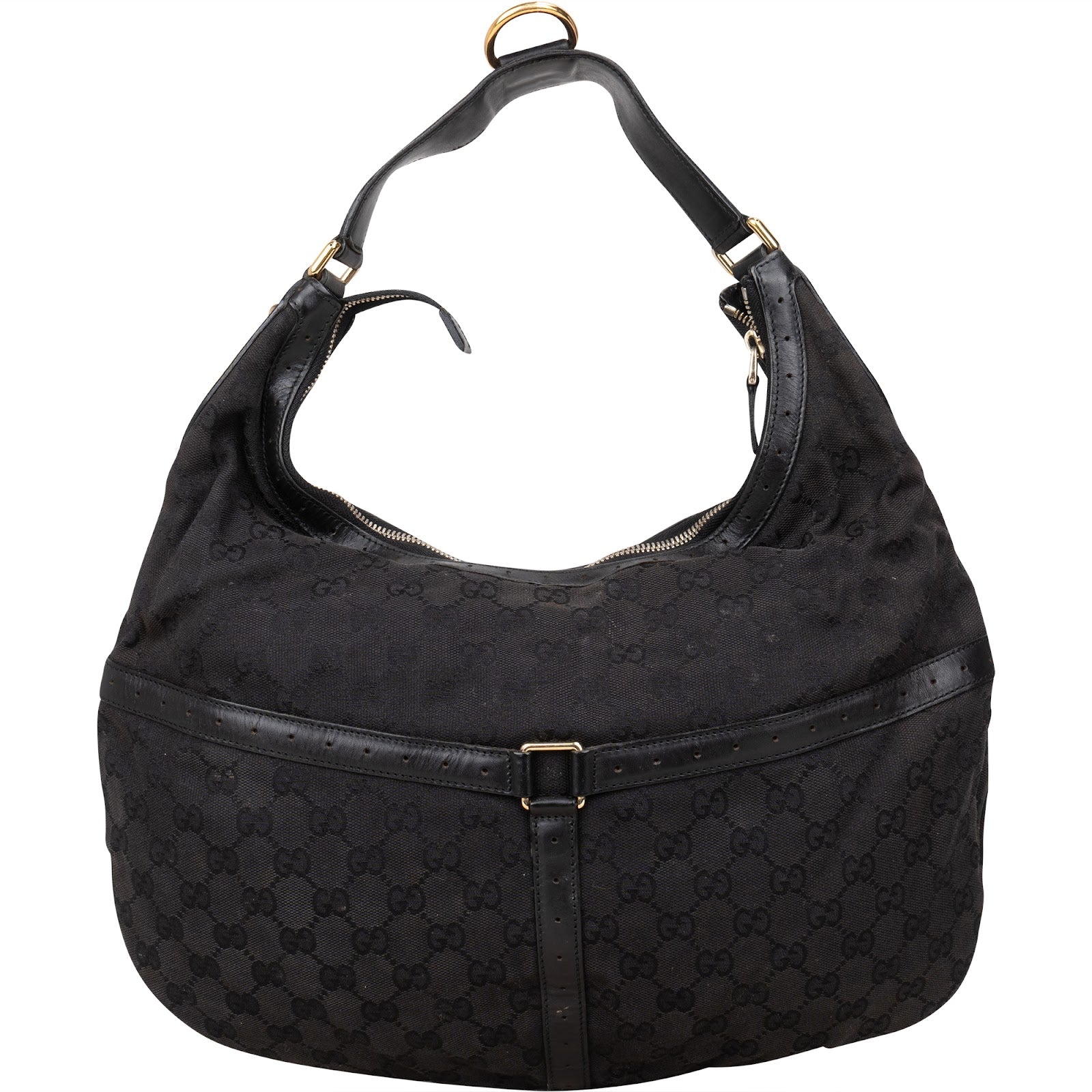 [🔄️B14 / F02] Gucci Monogram GG Canvas Britt Hobo Shoulder Bag - vintageandkickz