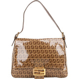 Fendi Coated Monogram FF Zucca Canvas Mamma Baguette Shoulder Bag