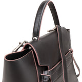 Céline Black Boxcalf Leather Pink Edges Belt Handbag