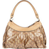Gucci Monogram GG Coated Metallic Canvas Abbey D-Ring Shoulder Bag