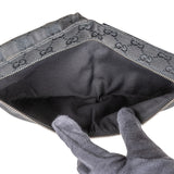 Gucci Black Monogram GG Canvas Belt Crossbody Bag