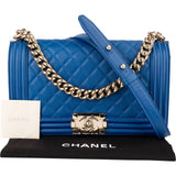Chanel Quilted Lambskin Medium Boy Single Flap Crossbody Bag