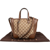 Gucci Monogram GG Canvas Bree Mini Tote Crossbody Handbag
