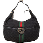 [🔄️B14 / F02] Gucci Monogram GG Canvas Britt Hobo Shoulder Bag - vintageandkickz