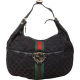 [🔄️B14 / F02] Gucci Monogram GG Canvas Britt Hobo Shoulder Bag - vintageandkickz