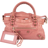 Balenciaga Pink Leather Small City Handbag