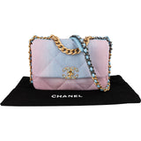 Chanel 19 Quilted Denim Sky Ombre Single Flap Crossbody Bag