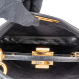 Fendi Black Calfskin Peekaboo Handbag