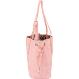 MCM Monogram Visetos Liz Pink Reversible Shopper Tote Shoulder Bag