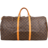 Louis Vuitton Monogram Canvas Keepall 60 Bandoulière Travel Bag