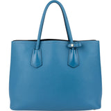 Prada Blue Saffiano Leather Double Handbag - vintageandkickz