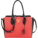 Prada Bicolor Saffiano & Soft Leather Handbag