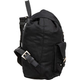 Prada Black Tessuto Nylon Triangle Backpack