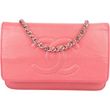 [🔄️B05 / F48] Chanel Caviar Leather Wallet on Chain Crossbody Bag - vintageandkickz