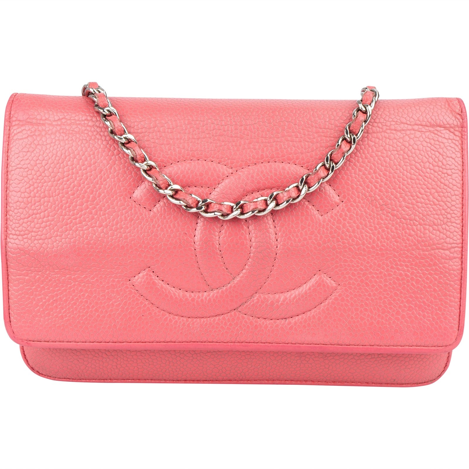 [🔄️B05 / F48] Chanel Caviar Leather Wallet on Chain Crossbody Bag - vintageandkickz