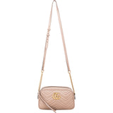 Gucci Matelassé Leather GG Marmont Camera Crossbody Bag