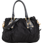 Prada Black Nylon Logo Handbag - vintageandkickz