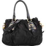 Prada Black Nylon Logo Handbag - vintageandkickz