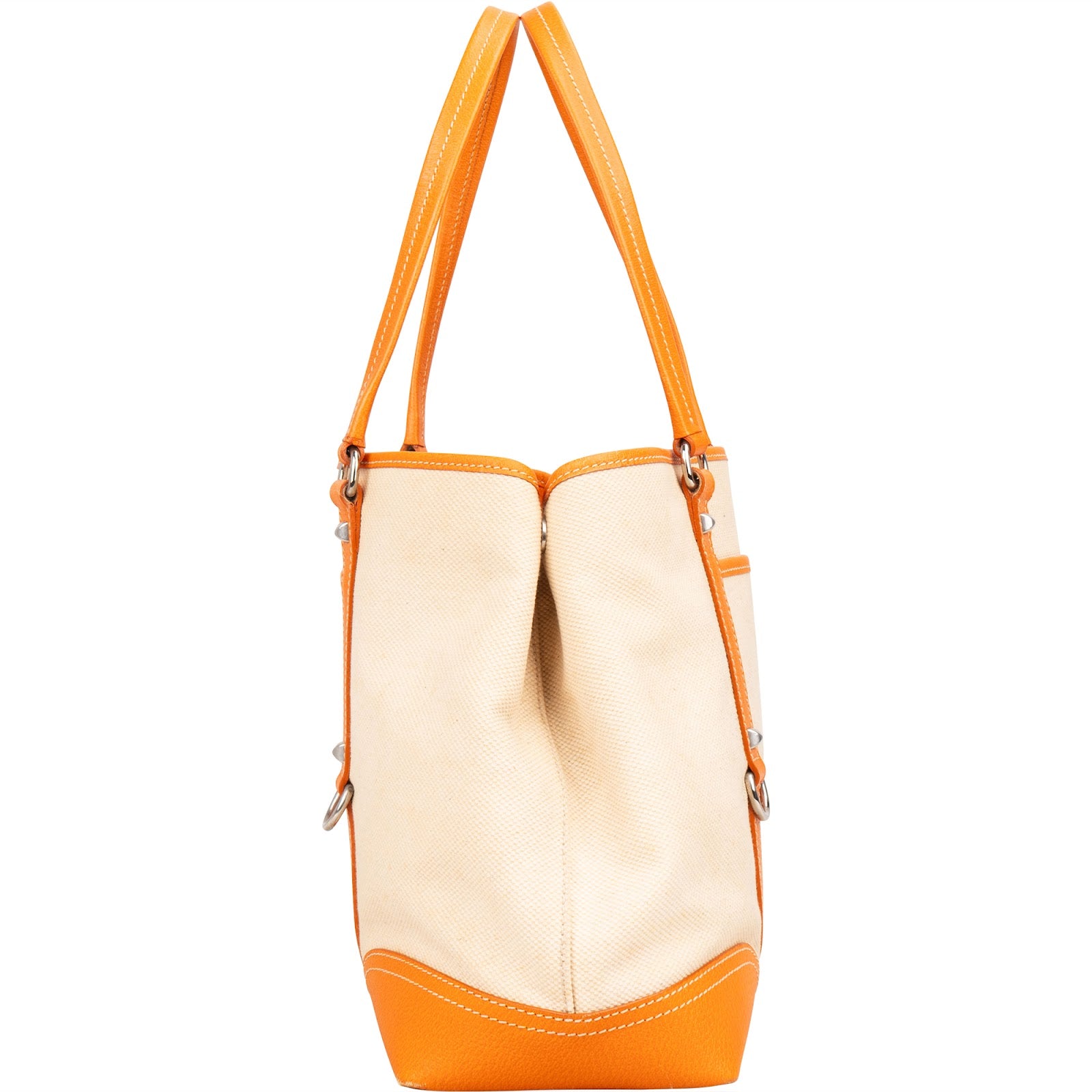 [🔄️B20 / F38] Prada Canvas and Leather Tote Shoulder Bag - vintageandkickz