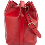 Louis Vuitton Red Epi Leather Sac Noé Petit Shoulder Bag