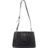 Prada Black Saffiano Leather Galleria Handbag
